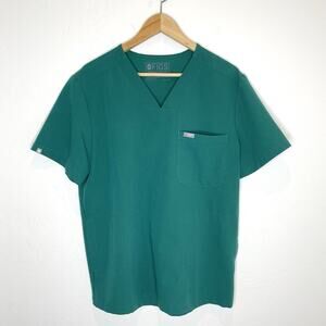 Figs Limited Edition Hunter Green Chisec Scrub Top Mens Medium Shirt